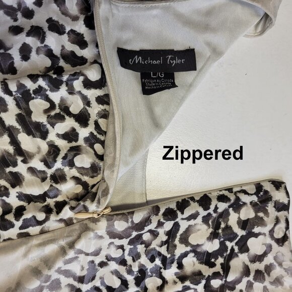 Animal Print Black Grey White Sleeveless Dress Various Sizes L XL XXL - NWOT - Picture 16 of 16